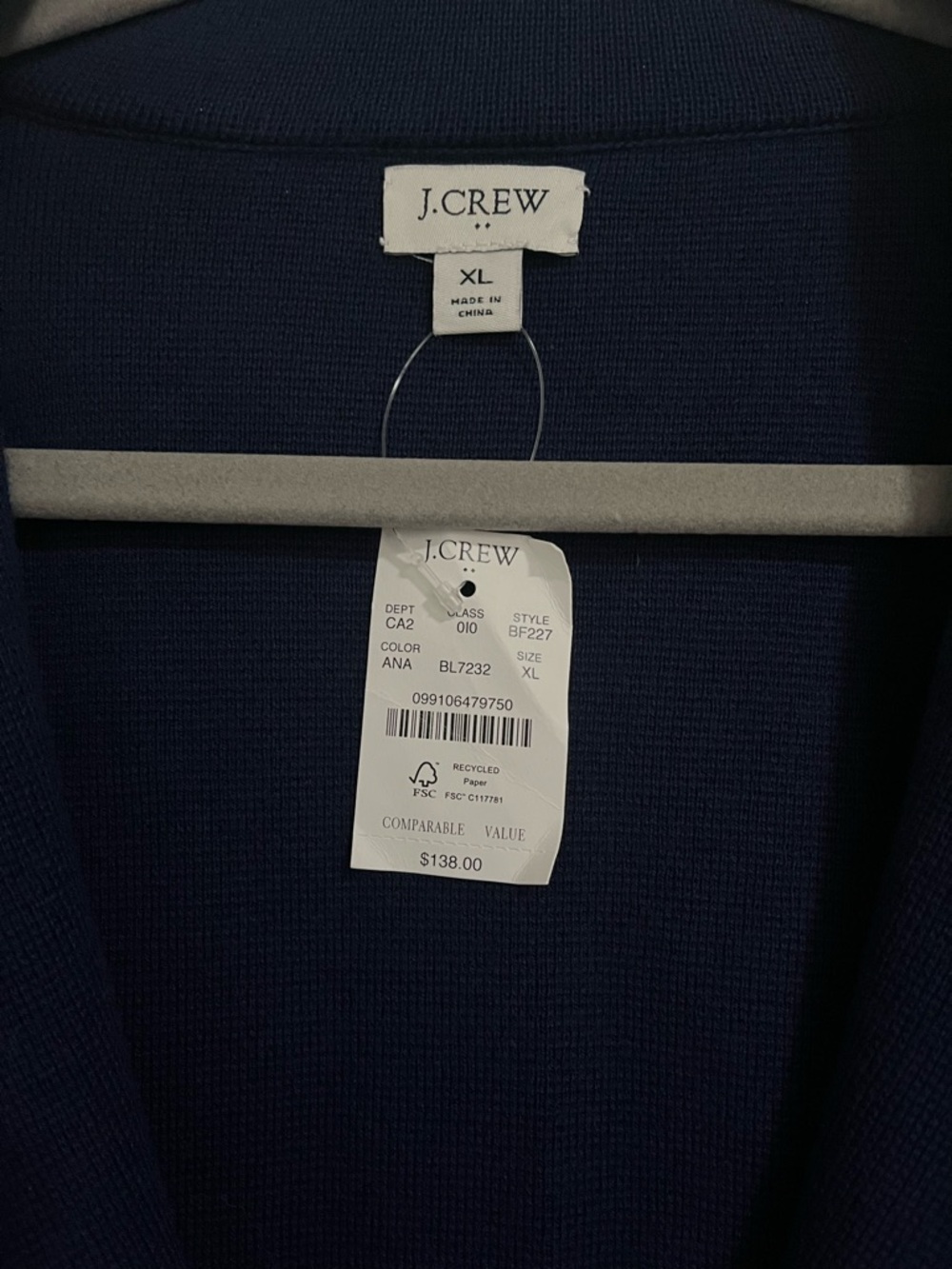 J. Crew Navy Blue Knit blazer
